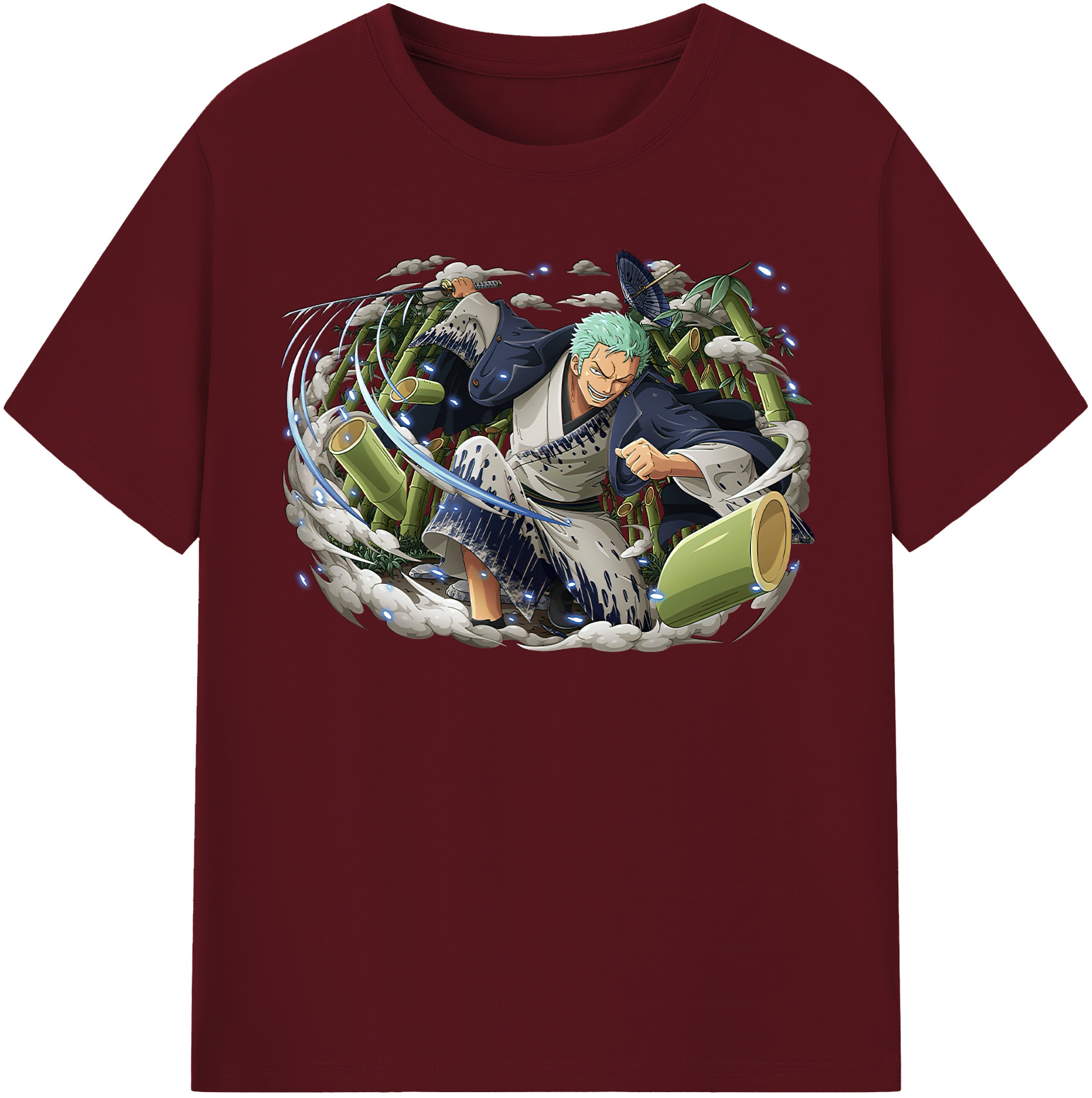 ワンピース ロロノア・ゾロ ONE PIECE Roronoa Zoro 綿100％半袖Tシャツ（フロントプリント）
